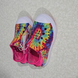 Skechers Rainbow Tiedye Foamies‎  Shoes Size 6 NWT